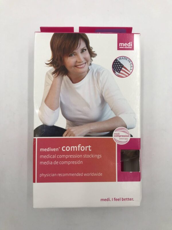 Mediven 48804 Compression Stockings Comfort Thigh Lace Band Pet Closed Toe Natural 30-40 Size IV