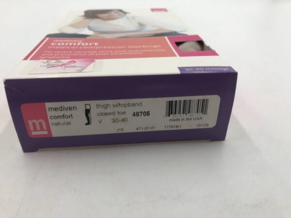 Mediven 48705 Compression Stockings Comfort Thigh w/Topband Closed Toe Natural 30-40 Size V