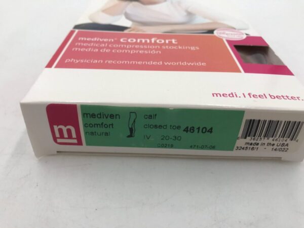Mediven 46104 Compression Stockings Comfort Calf Closed Toe Natural 20-30 Size IV