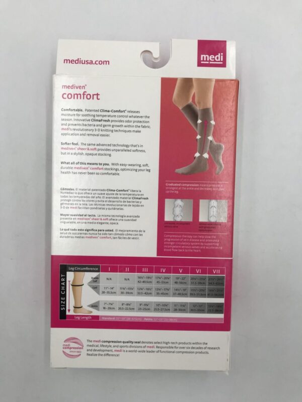 Mediven 46104 Compression Stockings Comfort Calf Closed Toe Natural 20-30 Size IV