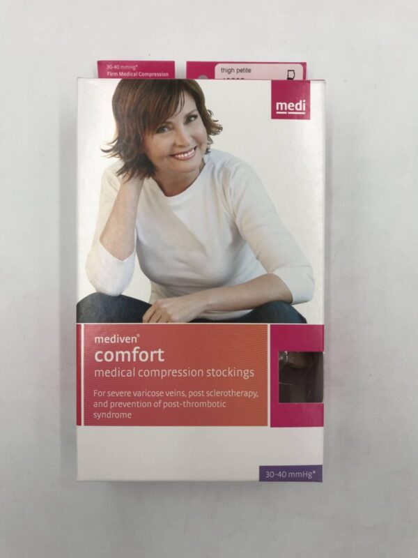 Mediven 48602 Compression Stockings Comfort Thigh Petite Closed Toe Natural 30-40 Size II