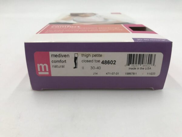 Mediven 48602 Compression Stockings Comfort Thigh Petite Closed Toe Natural 30-40 Size II
