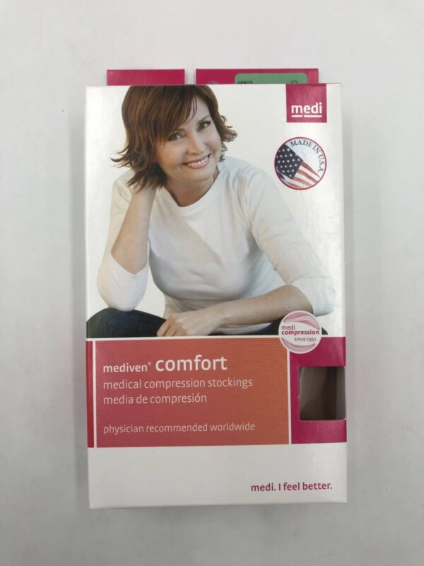 Mediven 46803 Compression Stockings Comfort Thigh Lace Band Pet Closed Toe Natural 20-30 Size III