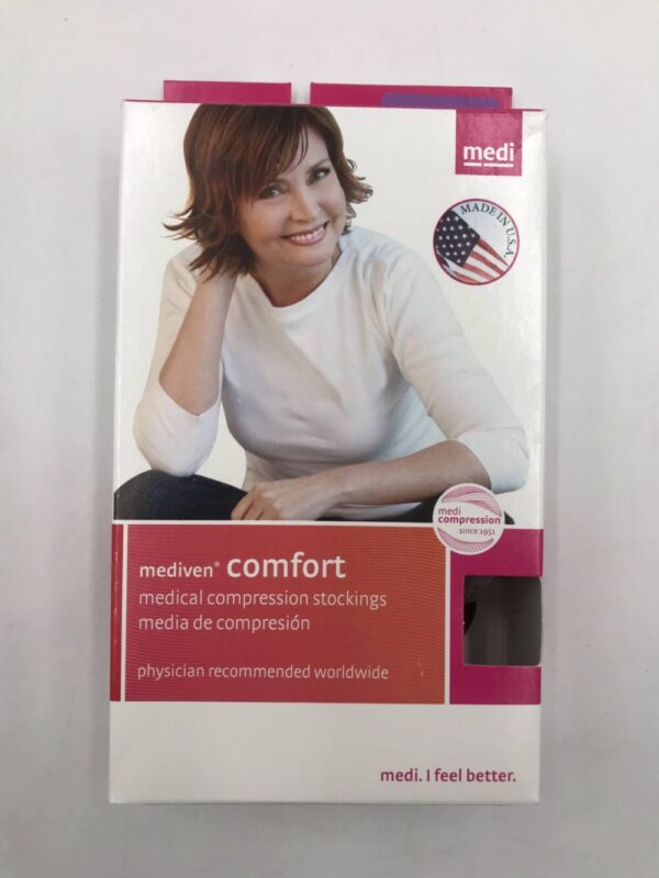 Mediven 48807 Compression Stockings Comfort Thigh Lace Band Pet Closed Toe Natural 30-40 Size VII