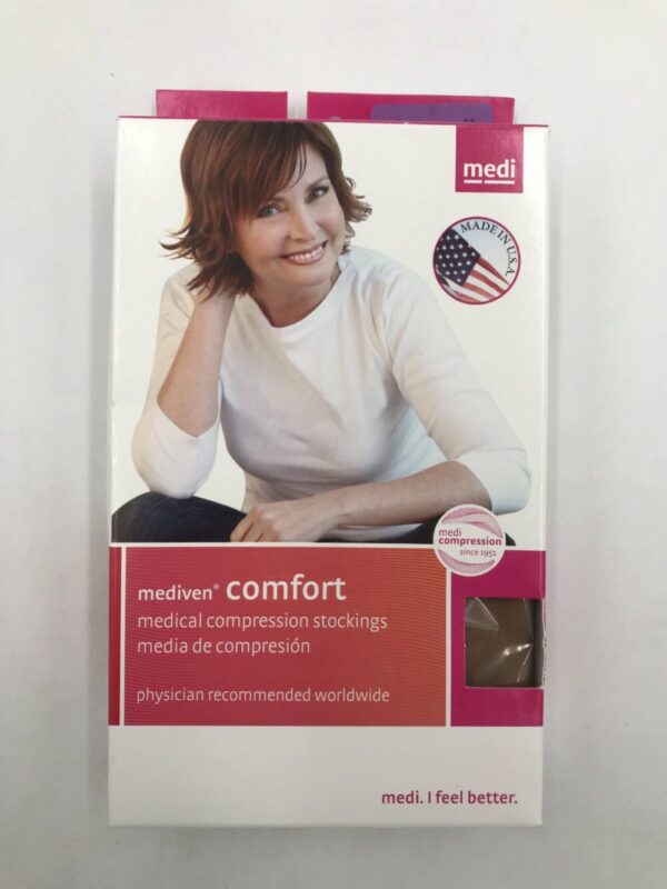 Mediven 48806 Compression Stockings Comfort Thigh Lace Band Pet Closed Toe Natural 30-40 Size VI