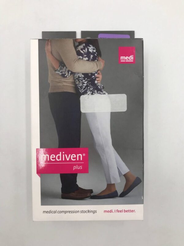Mediven 20005 Compression Stockings Plus Thigh w/Topband Open Toe Beige 30-40 Size V