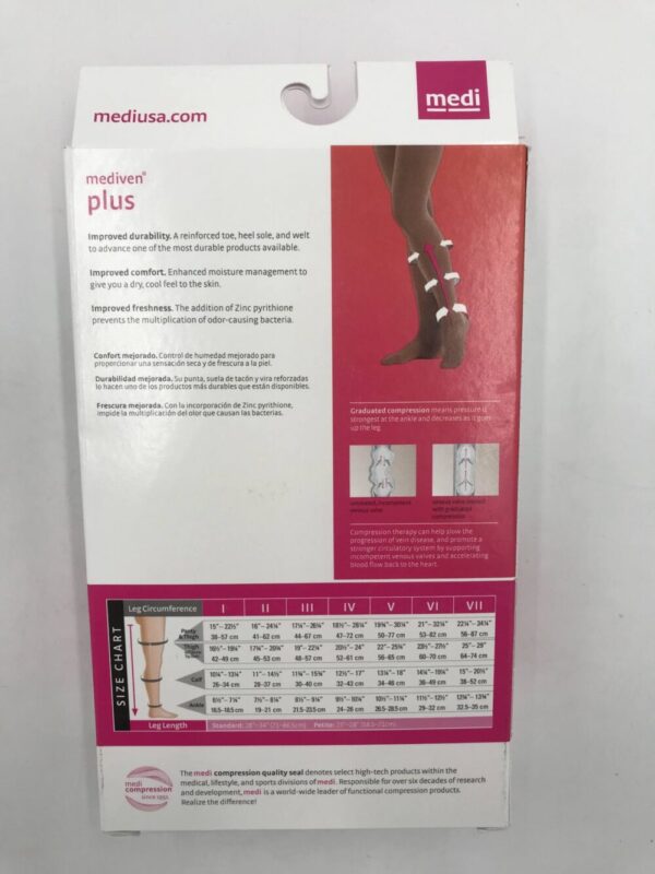 Mediven 20004 Compression Stockings Plus Thigh w/Topband Open Toe Beige 30-40 Size IV
