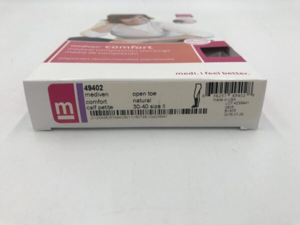 Mediven 49402 Compression Stockings Comfort Calf Petite Open Toe Natural 30-40 Size II