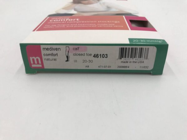 Mediven 46103 Compression Stockings Comfort Calf Closed Toe Natural 20-30 Size III