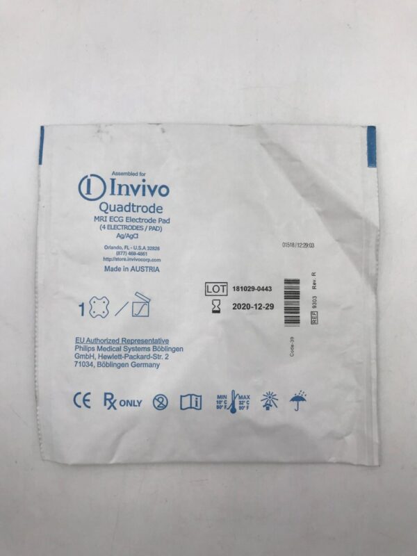 PHILIPS MEDICAL 9303 Invivo Quadtrode MRI ECG Pad (4/Pack)(X)