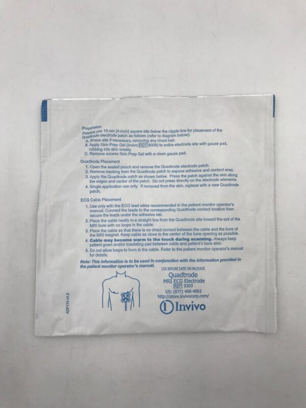 PHILIPS MEDICAL 9303 Invivo Quadtrode MRI ECG Pad (4/Pack)(X)