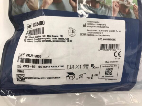 RESPIRONICS 1133400 Dreamwear FitPack Full, Med. Frame Face Mask