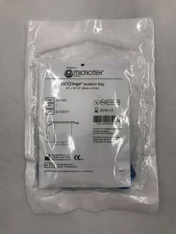 MICROTEK MEDICAL ISO1003 Isolation Drape 18in x 18 1/2in (X)
