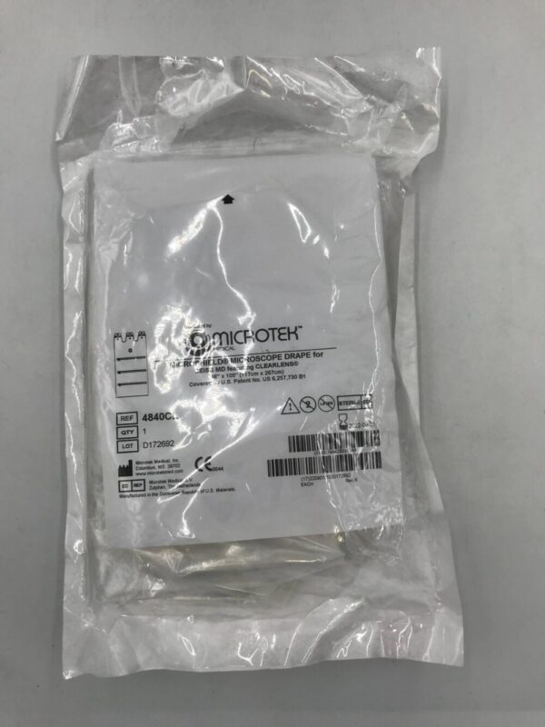 MICROTEK MEDICAL 4840CL Microshield Microscope Drape 46in x 105in(X)