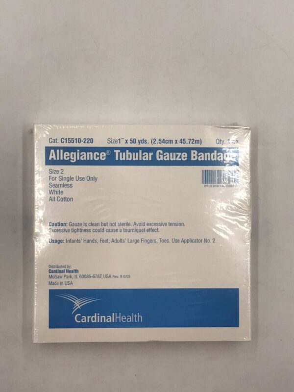 Cardinal Health C15510-220 Allegiance Tubular Gauze Bandage Size 2 (1" x 50yd)