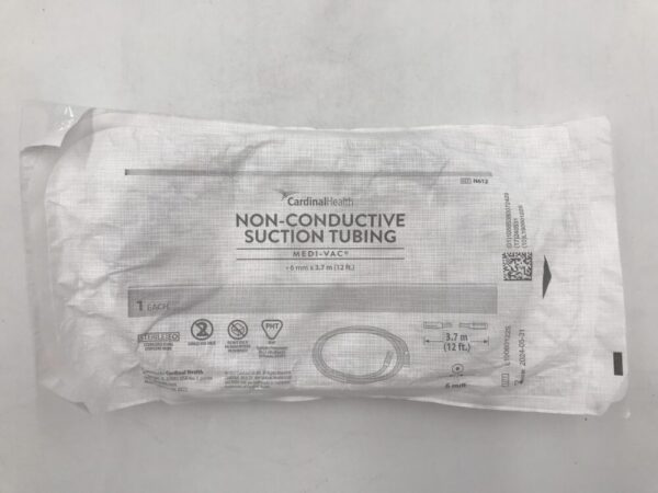 Cardinal Health N612 Non-Conductive Suction Tubing Medi-Vac 6mm x 3.7mm (12ft.)