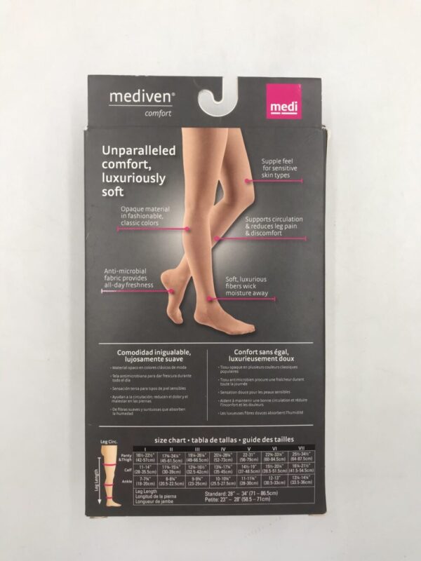 Mediven 49714 Comfort Compression Stocking Thigh Lace TB Open Toe Sandstone 30-40 Size IV