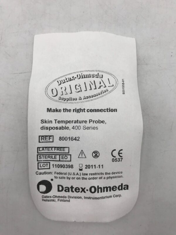 Datex-Ohmeda 8001642 Skin Temperature Probe Disposable 400 Series (X)