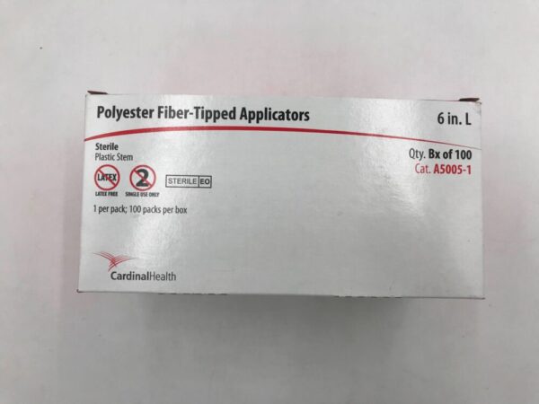 CARDINAL HEALTH A5005-1 Polyester Fiber-Tipped Applicators 6in (100/Box)(X)