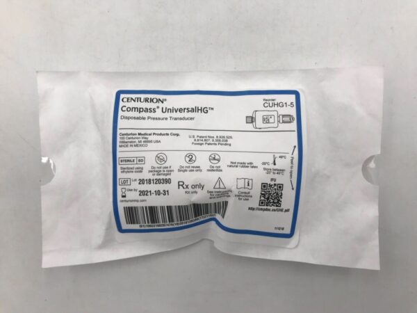 CENTURION CUHG1-5 Compass UniversalHG Disposable Pressure Transducer(X)