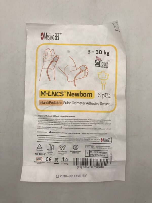 MASIMO 2520 Infant/Pediatric Pulse Oximeter Adhesive SpO2 Sensor 3-30kg(X)