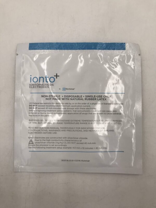 RICHMAR 201-453 Ionto+ Drug Delivery Iontophoresis Electrode System, Lg Square 4cc/4mA (X)