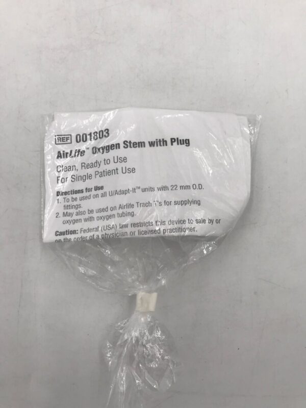 CareFusion 001803 AirLife Oxygen Stem with Plug