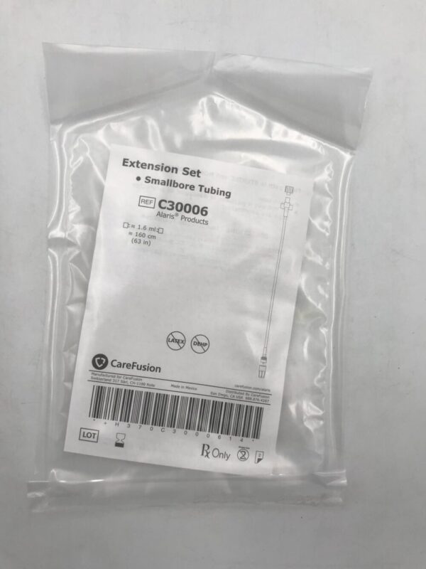 CareFusion C30006 Extension Set Small Bore Tubing ≈1.6ml ≈160cm (63in) (X)