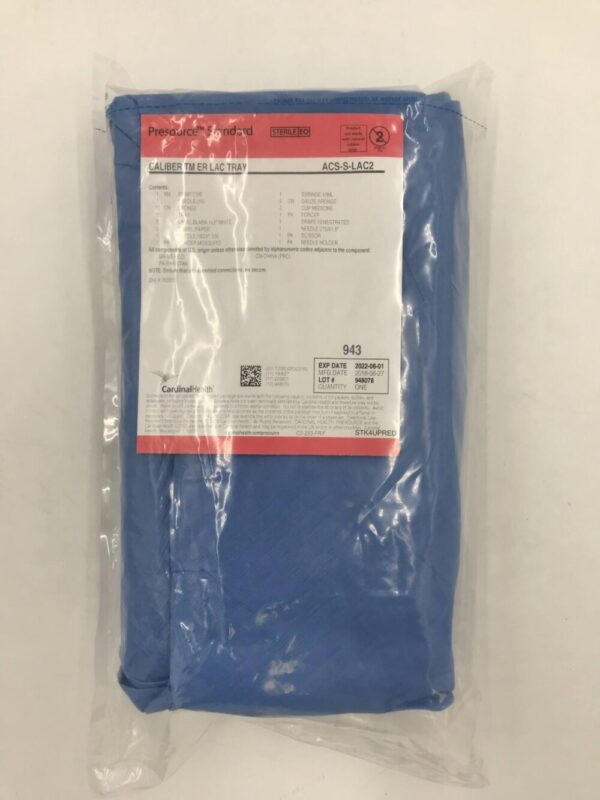 Cardinal Health ACS-S-LAC2 Caliber TM ER Lac Tray (X)
