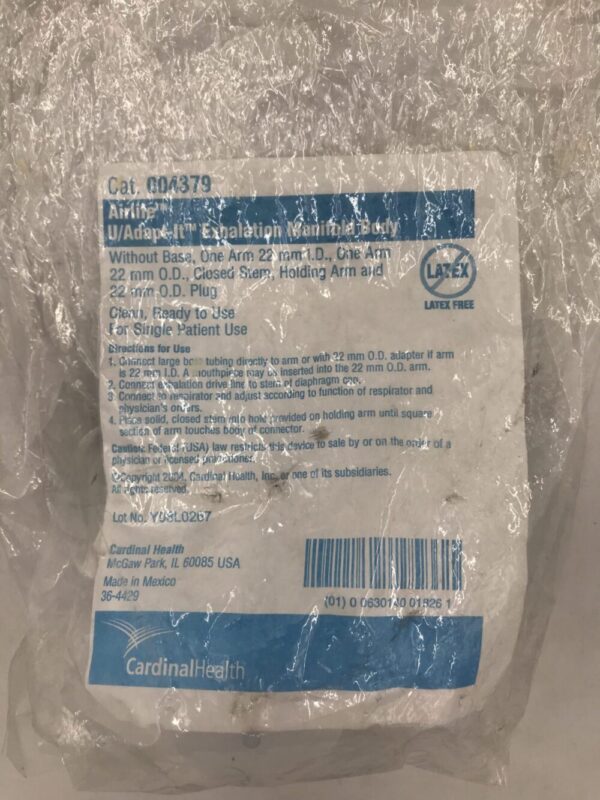 CARDINAL HEALTH 004379 Airlife U/Adapt-It Exhalation Manifold Body