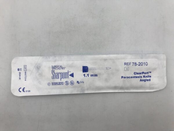 SURGICAL SPECIALTIES 78-2010 Sharpoint ClearPort Paracentesis Knife Angled 1.1mm
