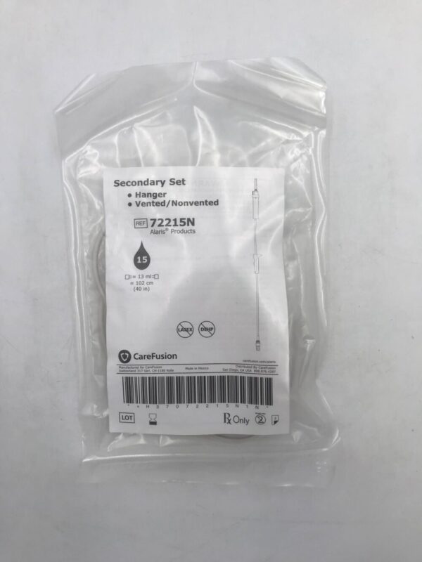 CareFusion 72215N Secondary Set Hanger Vented/Nonvented 15Drop ≈13mL ≈102cm (40in) (X)
