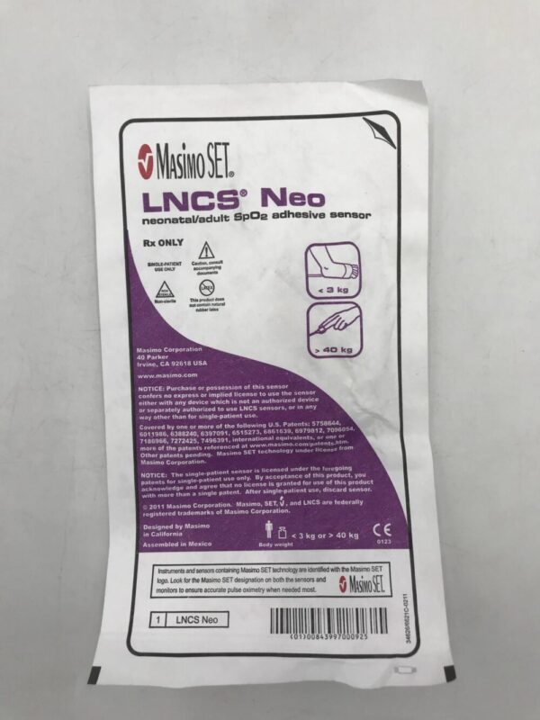 MASIMO LNCS Neo Neonatal/Adult SpO2 Adhesive Sensor<3kg >40kg (X)