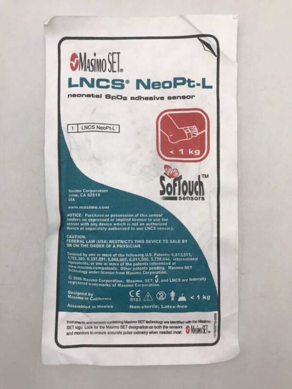 MASIMO LNCS NeoPt-L SoftTouch Neonatal SpO2 Adhesive Sensor <1kg(X)