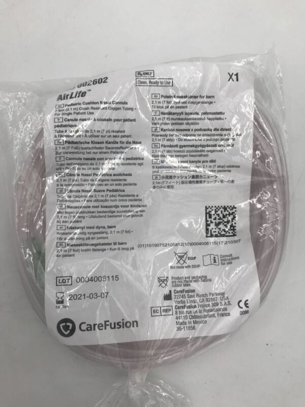 CareFusion 002602 AirLife Pediatric Cushion Nasal Cannula 7 feet (X)