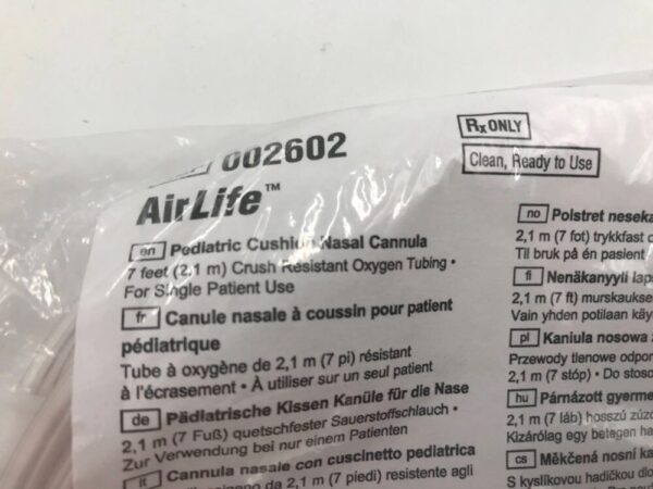 CareFusion 002602 AirLife Pediatric Cushion Nasal Cannula 7 feet (X)