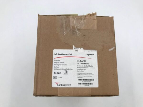 CARDINAL HEALTH 30503314SA Soft Blood Pressure Cuff Disp. w/Bayonet Connector 32-43cm(20/Case)