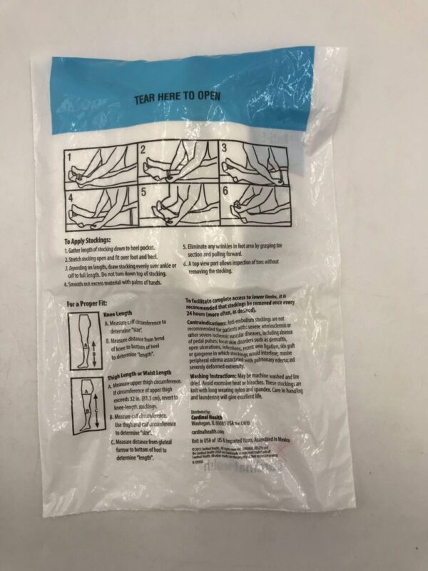 CARDINAL HEALTH 23640-560 Anti-Embolism Stockings Nylon/spandex Graduated Compression, Knee Length-Lg/Reg