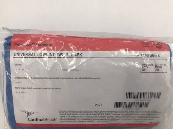 Cardinal Health SPP99UB4PK Universal Lowlint Twl Blu 4PK