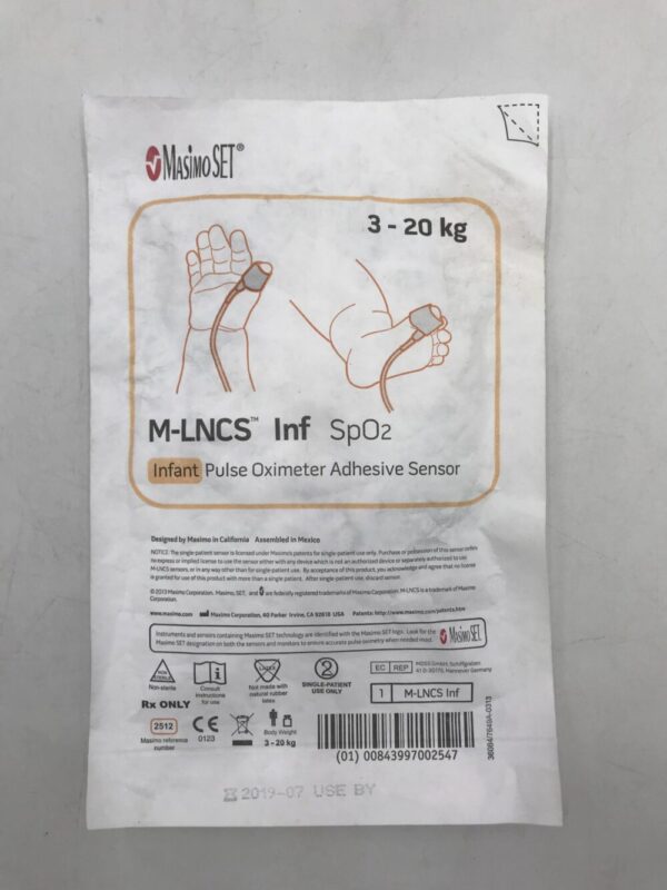 MASIMO 2512 M-LNCS Inf Infant Pulse Oximeter Adhesive SpO2 Sensor 3-20kg(X)