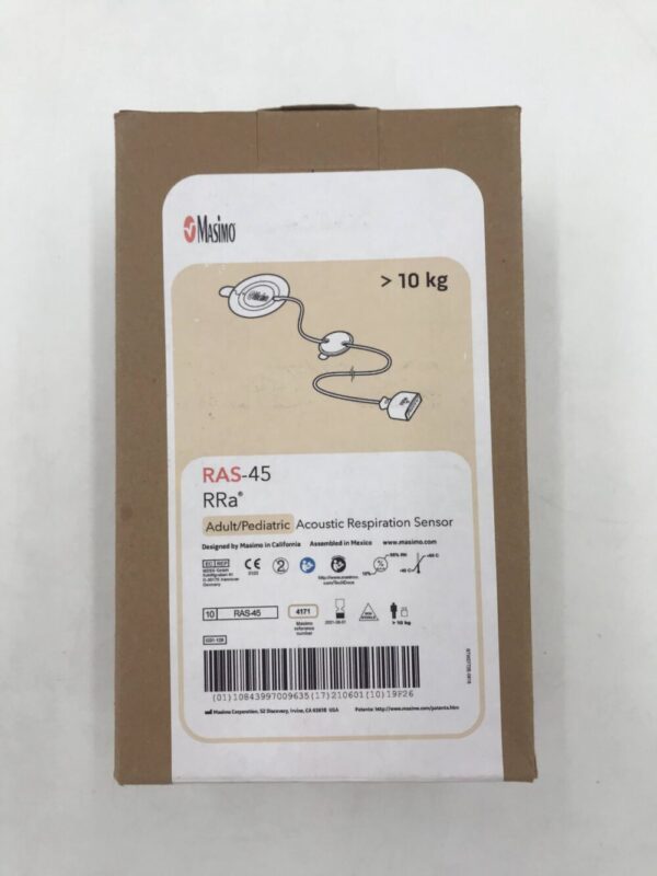 MASIMO 4171 RAS-45 RRa Adult/Pediatric Acoustic Respiration Sensor, 10Kg (10/Box) (X)