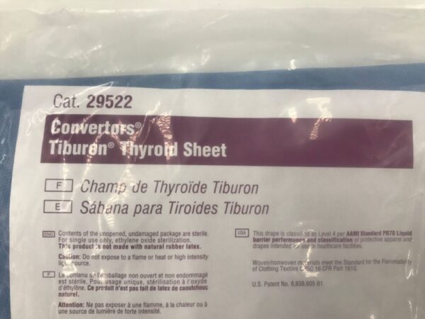 Cardinal Health 29522 Convertors Tiburon Thyroid Sheet106" x 121" x 77"  (X)