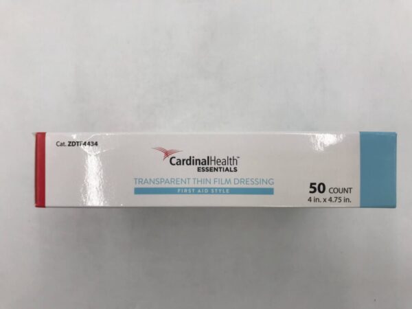Cardinal Health ZDTF4434 Transparent Thin Film Dressing First Aid Style 4in x 4.75 in (50/Box) (X)