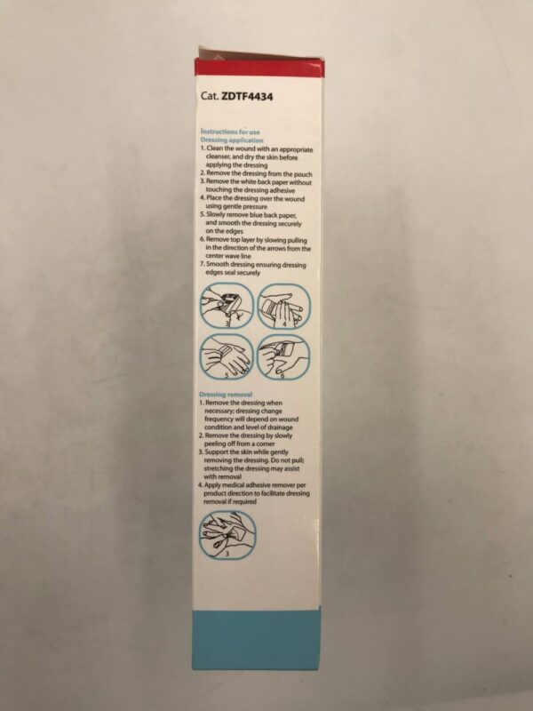 Cardinal Health ZDTF4434 Transparent Thin Film Dressing First Aid Style 4in x 4.75 in (50/Box) (X)