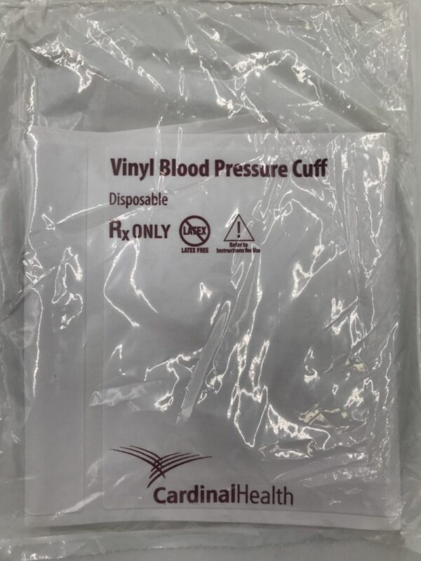 Cardinal Health 30506-14LA Vinyl Blood Pressure Cuff Large Adult Long Disposable Range 32 to 43cm without Tubing