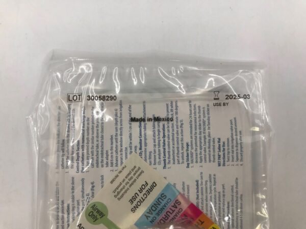 HALYARD 220135 Closed Suction System for Adults Tracheostomy T-Piece 14F
