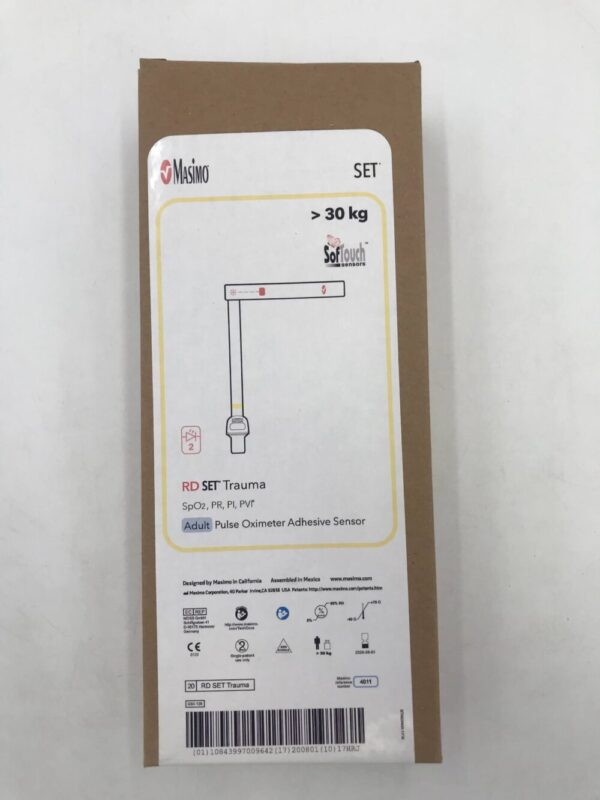 MASIMO 4011 SofTouch RD Set Trauma SpO2, PR, Pi, Psi Adult Pulse Oximeter Adhesive Sensor 30Kg (20/Box)(X)