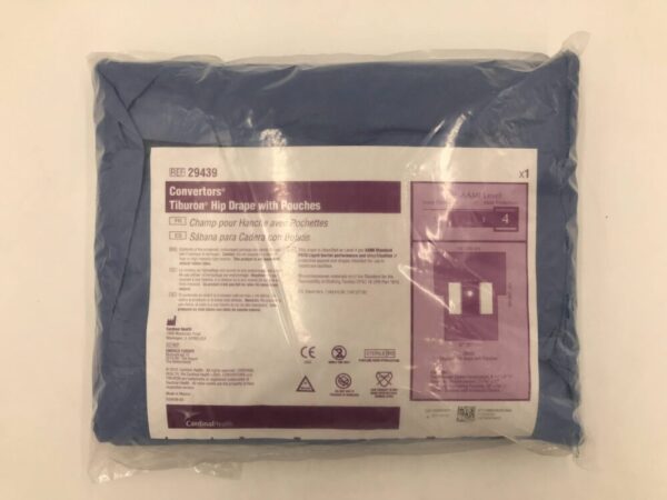 Cardinal Health 29439 Convertors Tiburon Hip Drape with Pouches 115" x 134" x 87" (X)