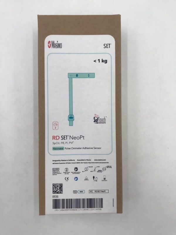 MASIMO 4004 RD Set NeoPt SpO2, PR, PI, PVi, Neonatal Pulse Oximeter Adhesive Sensor >1kg (20/Box)(X)