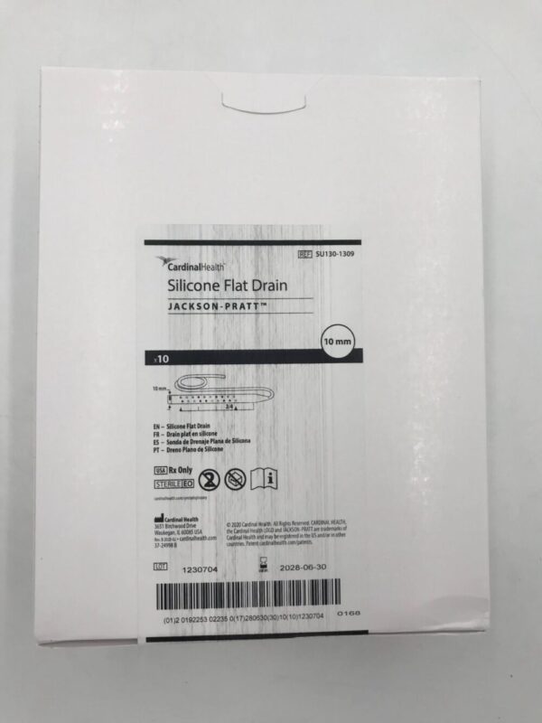 CARDINAL HEALTH SU130-1309 Jackson-Pratt Silicone Flat Drain 10mm (10/Box)